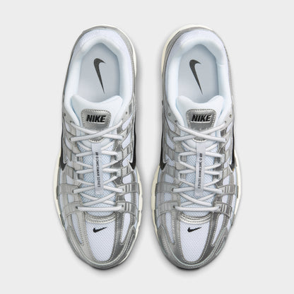 Nike P-6000 White / Black - Metallic Silver