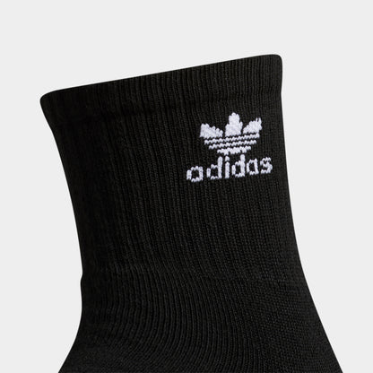 adidas Originals Trefoil Quarter Socks (6 Pack) Black / White