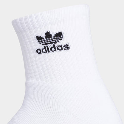 adidas Originals Trefoil Quarter Socks (6 Pack) White / Black