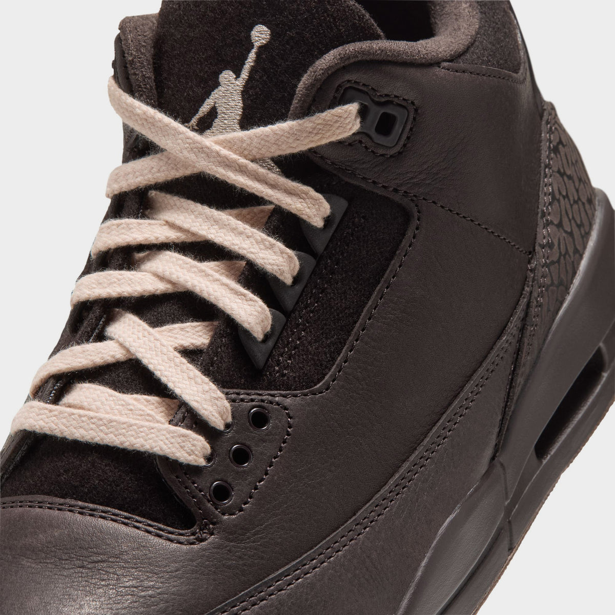 Jordan Femme 3 Retro Velours Marron / Blanc Perle - Tan Britannique Clair