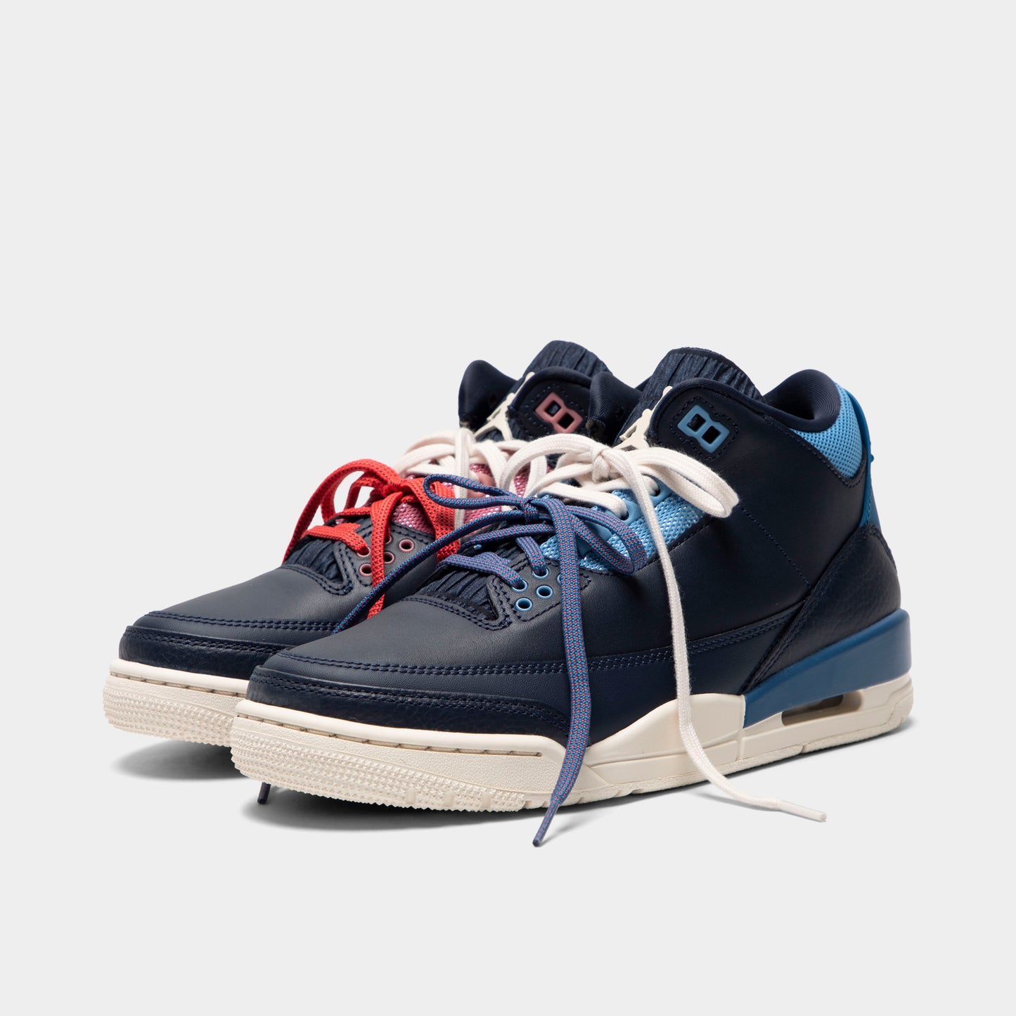 Jordan Femme 3 Retro Obsidian / Chalk - Rouge Piste