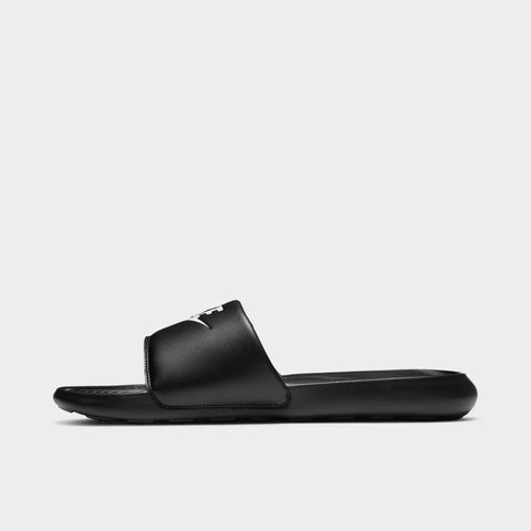 Nike black and new arrivals white sliders