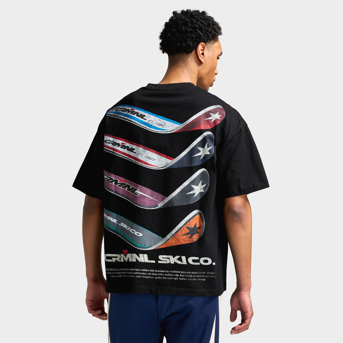 Criminal Damage Ski Tee / Black