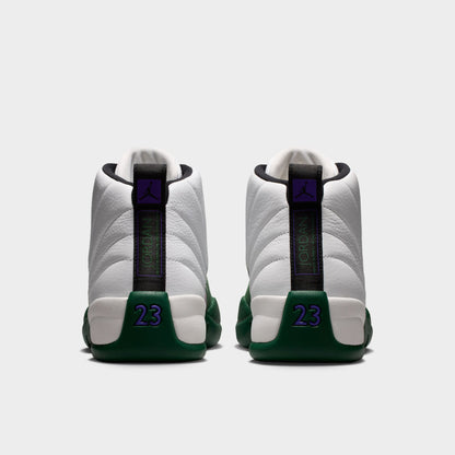 Jordan 12 Retro Summit White / Gorge Green - Fierce Purple