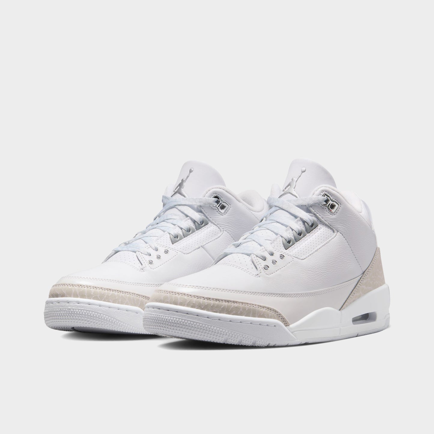 Air Jordan 3 Rétro Blanc / Argent Métallique-Blanc