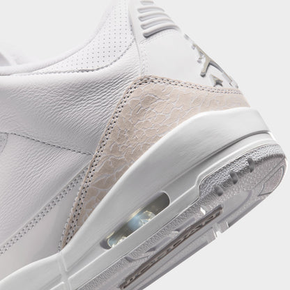 Air Jordan 3 Rétro Blanc / Argent Métallique-Blanc
