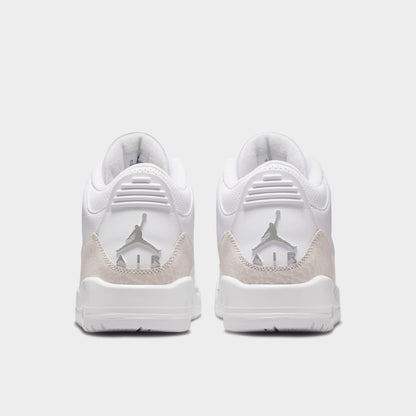 Air Jordan 3 Rétro Blanc / Argent Métallique-Blanc