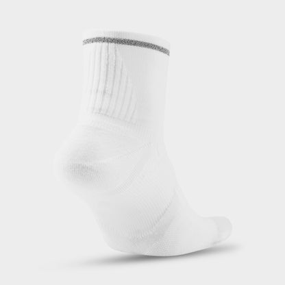 Nike Spark Chaussettes de course rembourrées Blanc / Argent réfléchissant