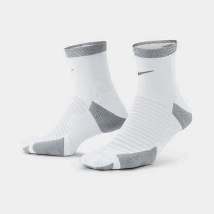 Nike Spark Chaussettes de course rembourrées Blanc / Argent réfléchissant