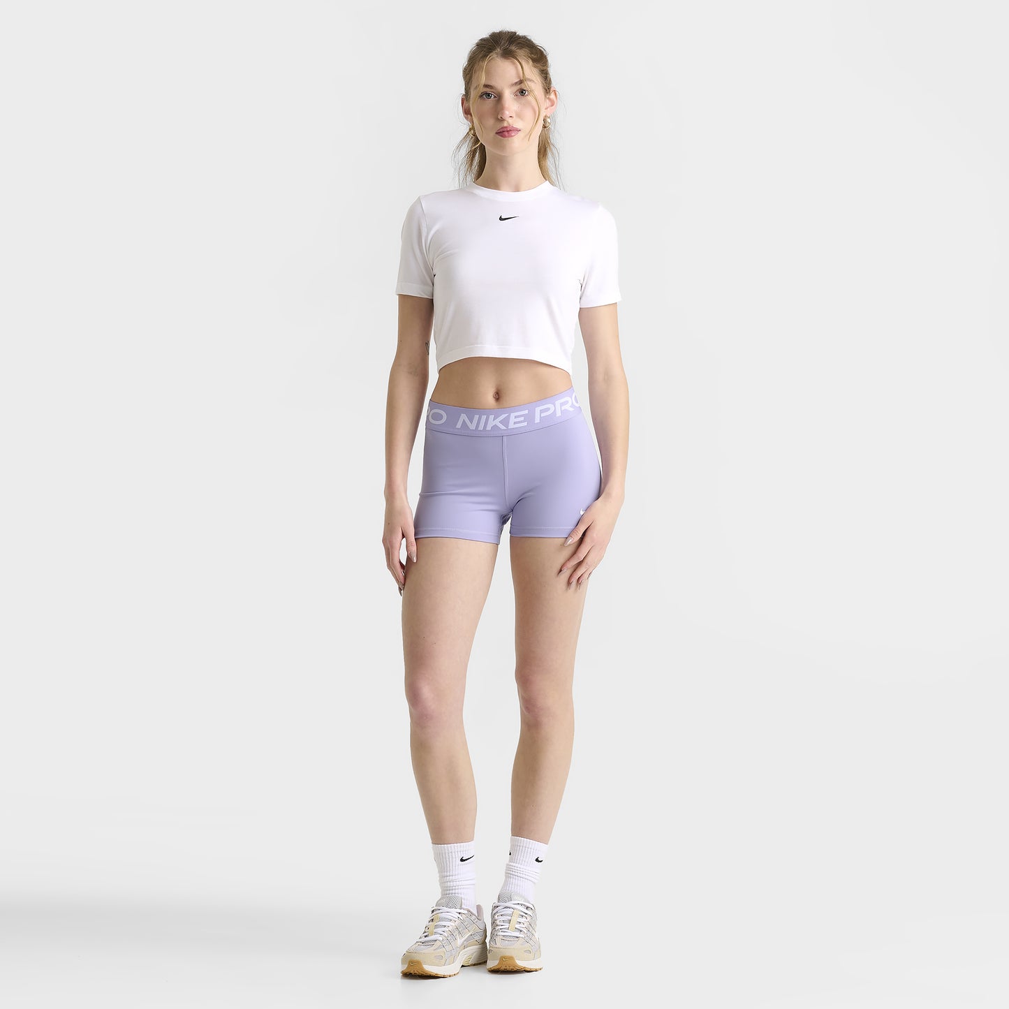 Nike Pro Women's 3" Shorts Lilac Ice / White