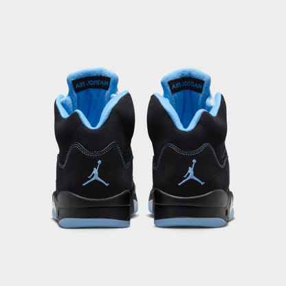 Jordan 5 Rétro Noir / Bleu Universitaire - Blanc