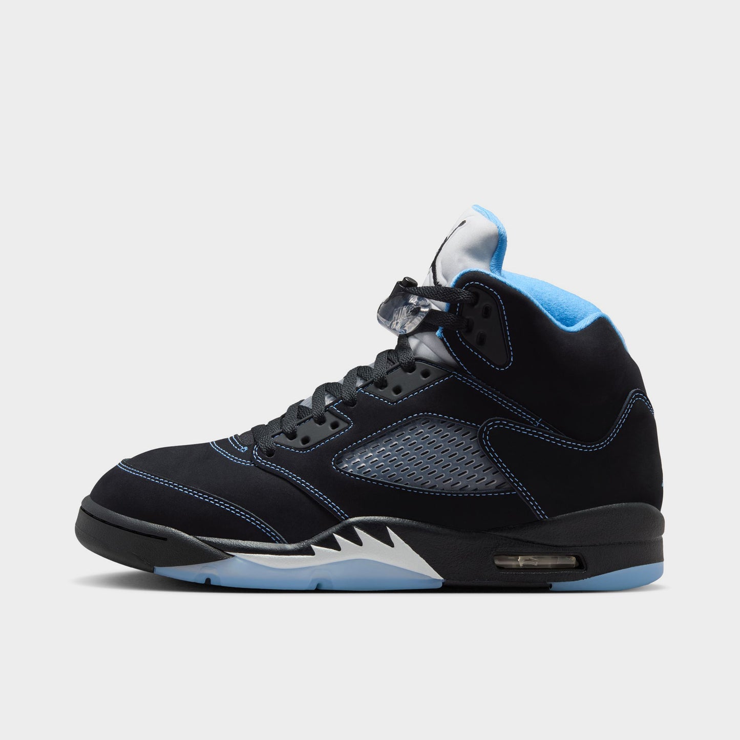 Jordan 5 Rétro Noir / Bleu Universitaire - Blanc