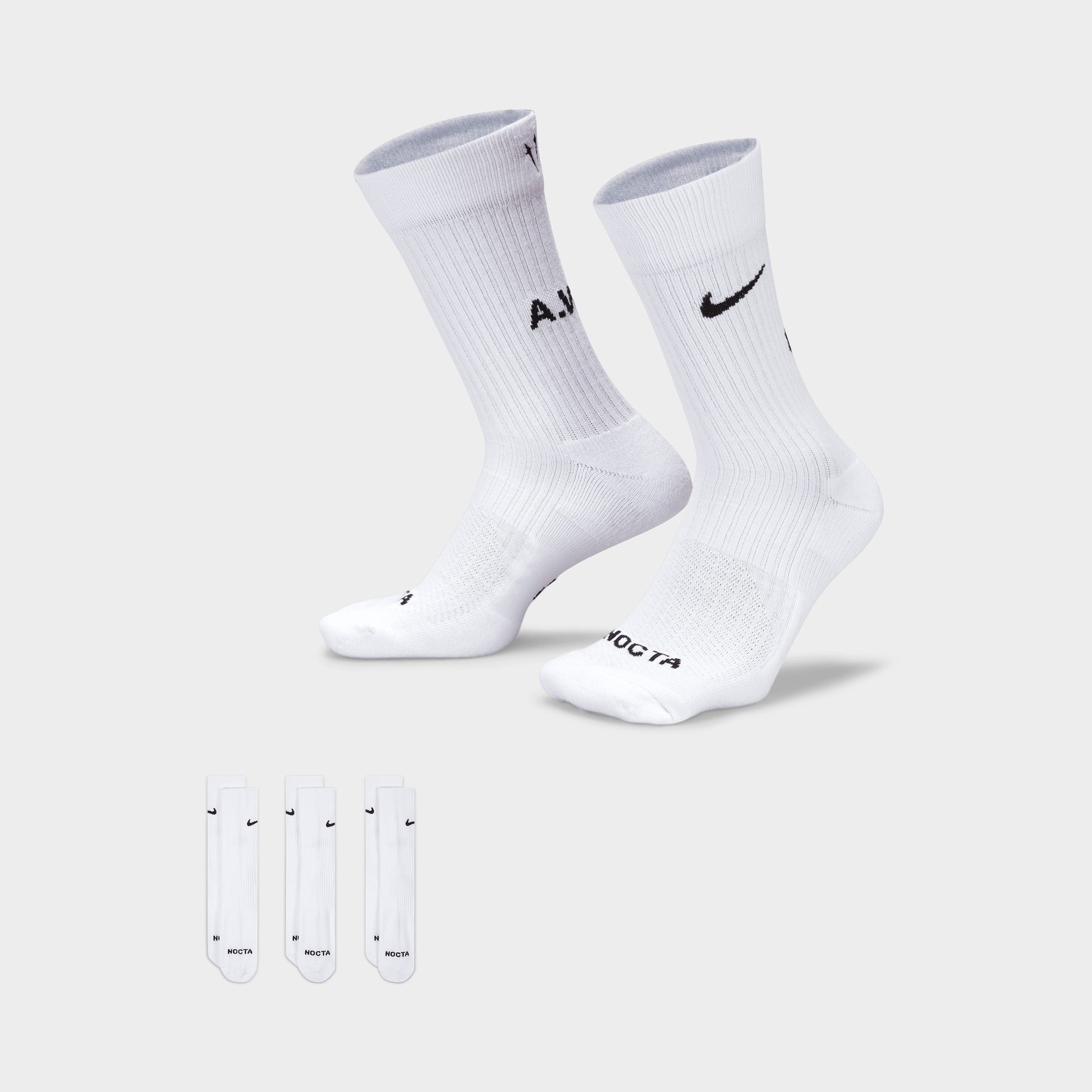 レッグウェア Nike Drake NOCTA NRG AU SNKR Crew Socks Nike NOCTA Crew Socks (3 Pack) / White – JD Sports