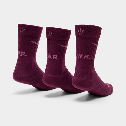 Nike NOCTA Crew Socks (3-Pack) / Bordeaux