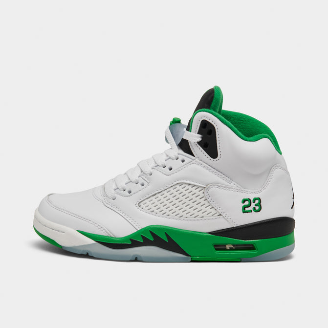 W Air Jordan 5 Retro White lucky Green 6.5