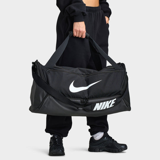 Nike Brasilia 9.5 Training Duffel Bag (Medium, 60L) Black / Black - White