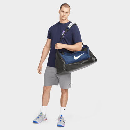 Nike Brasilia 9.5 Training Duffel Bag (Medium, 60L) Midnight Navy / Black