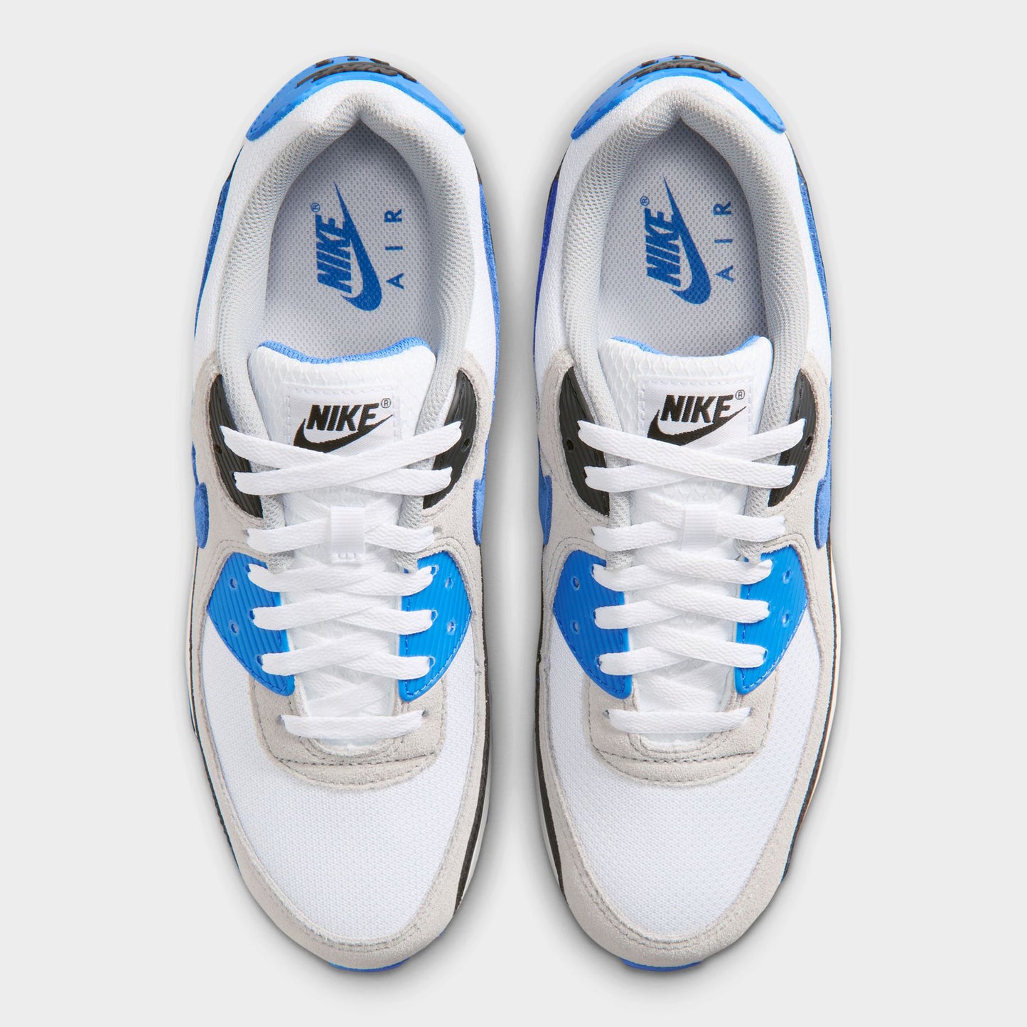 Nike Air Max 90 White / Blue Crystal - Lt Smoke