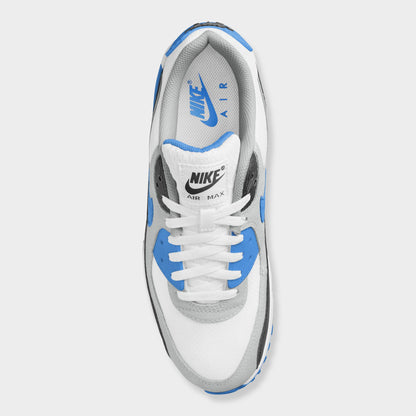 Nike Air Max 90 White / Blue Crystal - Lt Smoke