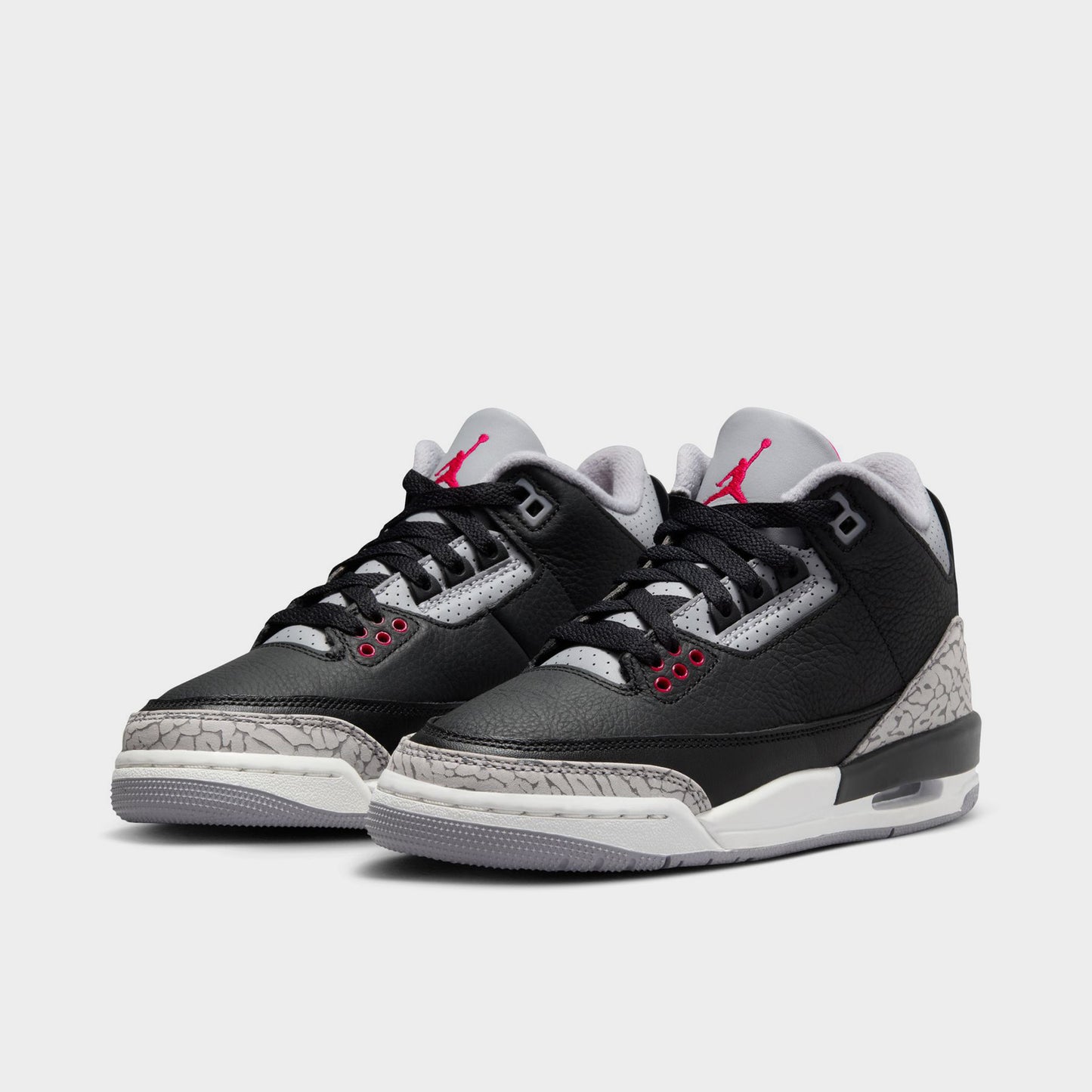 Jordan 3 Retro GS Black / Fire Red - Cement Grey