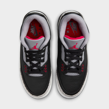 Jordan 3 Retro GS Black / Fire Red - Cement Grey