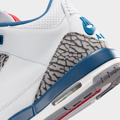 Jordan 3 Retro GS White / Varsity Red - True Blue