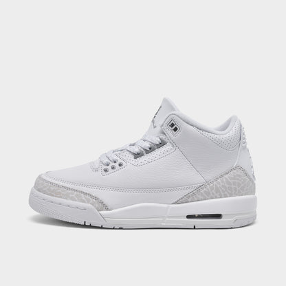 Jordan 3 Retro GS White / Metallic Silver - White