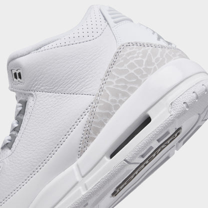 Jordan 3 Retro GS White / Metallic Silver - White