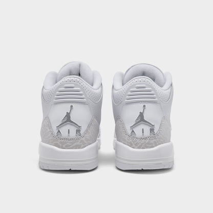 Jordan 3 Retro GS White / Metallic Silver - White
