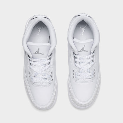 Jordan 3 Retro GS White / Metallic Silver - White