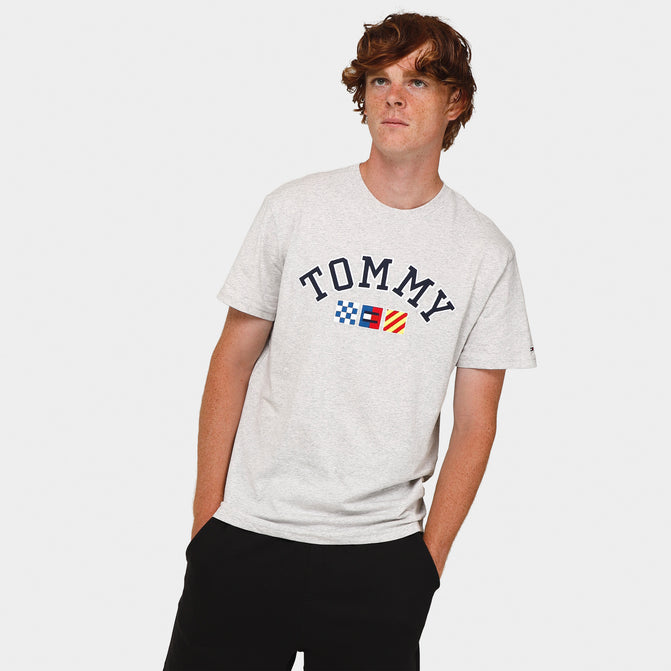 Tommy Jeans Archive Sailing T shirt Silver Grey Heather JD Sports