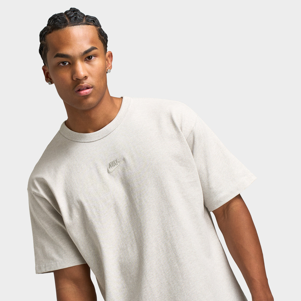 Nike Sportswear Premium Essentials T-shirt pour homme Os Clair / Gris Chiné