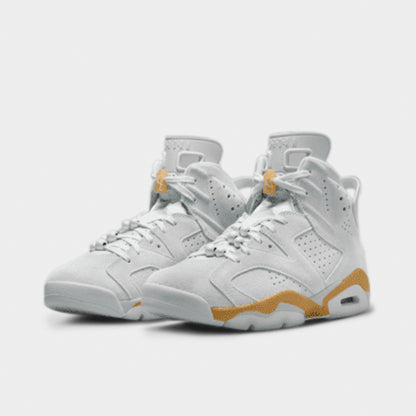 Jordan Women's 6 Retro Pure Platinum / Metallic Gold - Coconut Milk