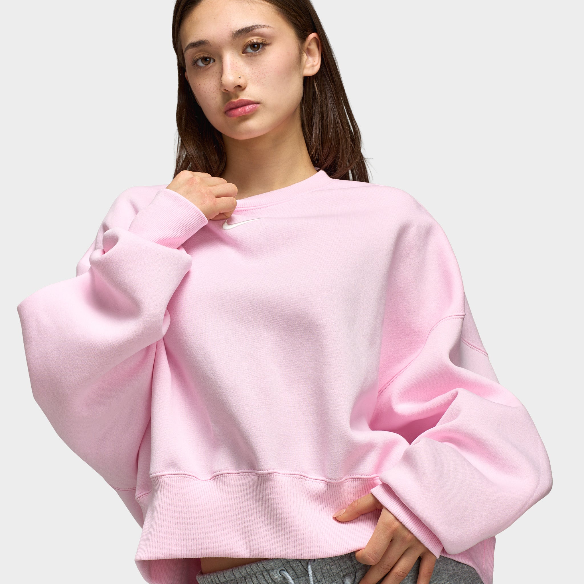 PINKU様 Nike Sportswear Women's Phoenix Fleece Oversized Crew / Pink Foam