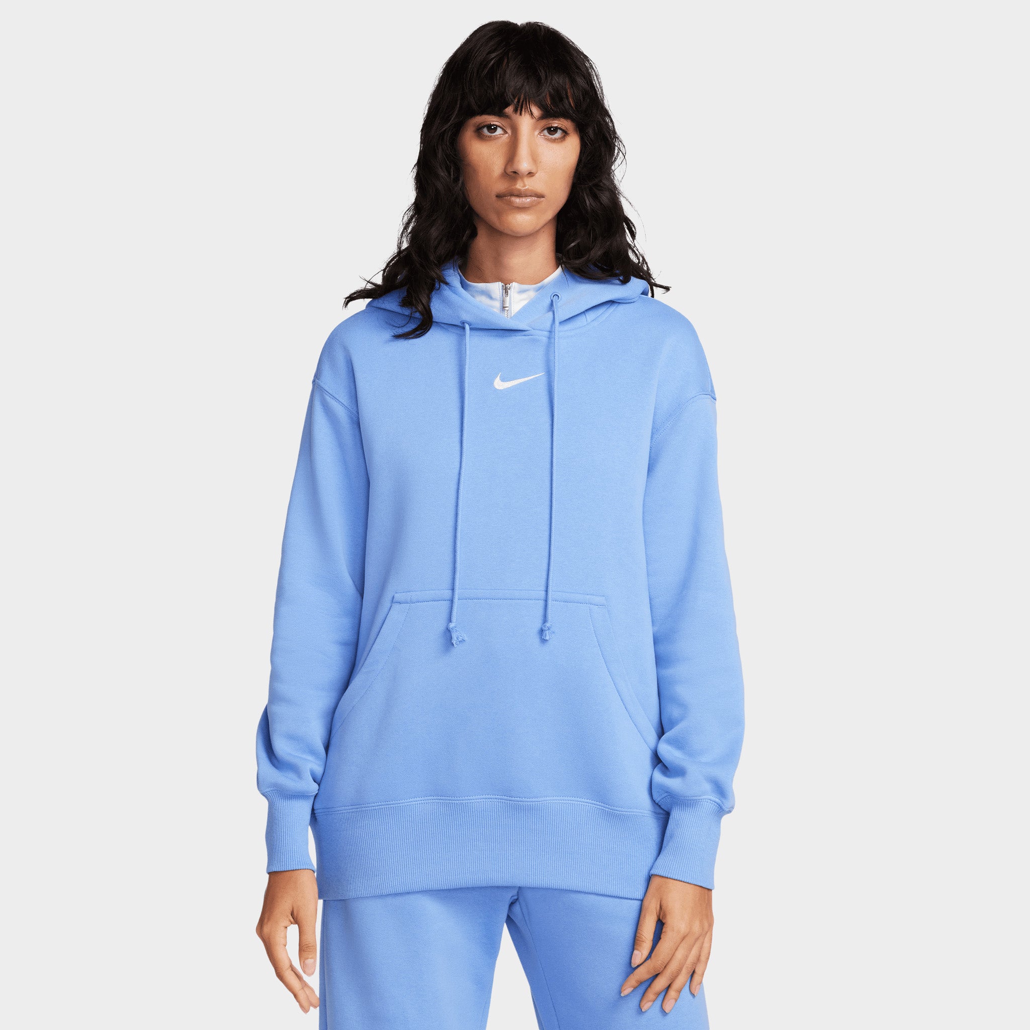 womens nike hoodie light blue