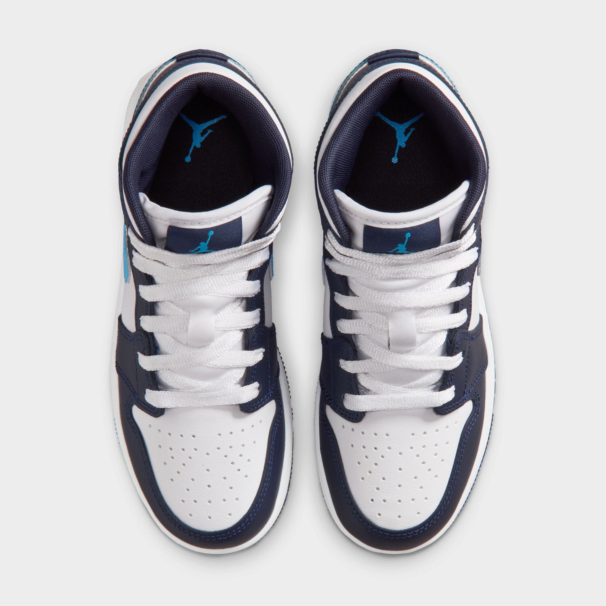 Jordan 1 Mid GS Obsidian / Dark Powder Blue - White – JD Sports