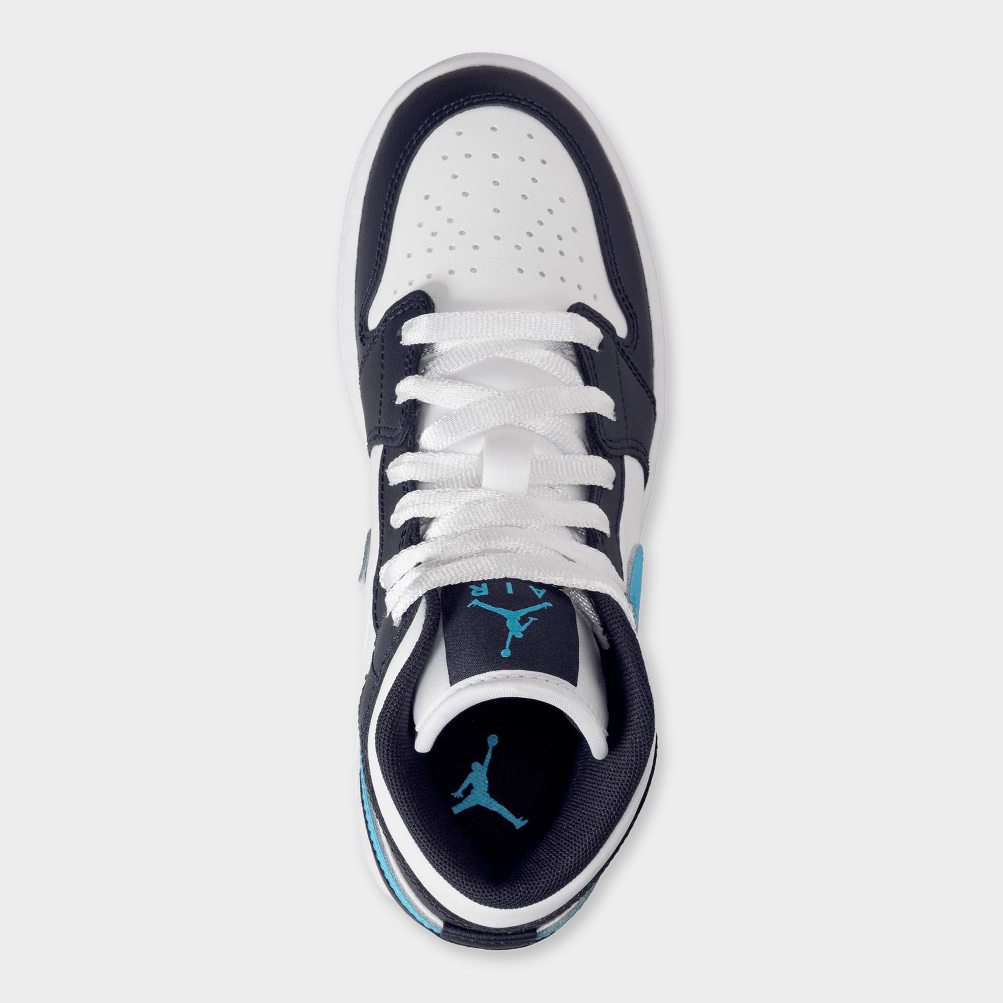 Jordan 1 Mid GS Obsidian / Dark Powder Blue - White – JD Sports