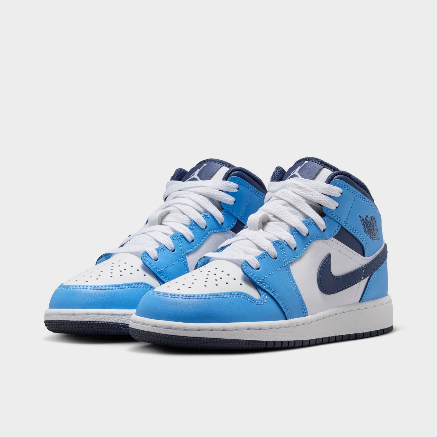 Jordan 1 Mid GS Midnight Navy / University Blue - White