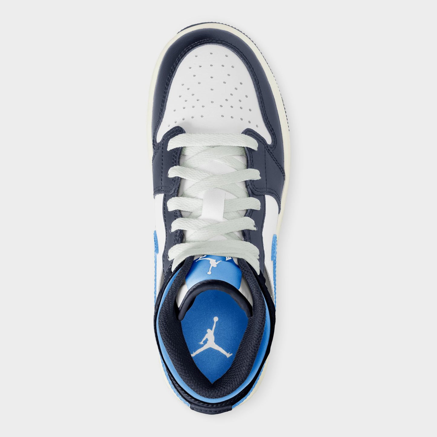 Jordan 1 Mid GS Midnight Navy / University Blue - White