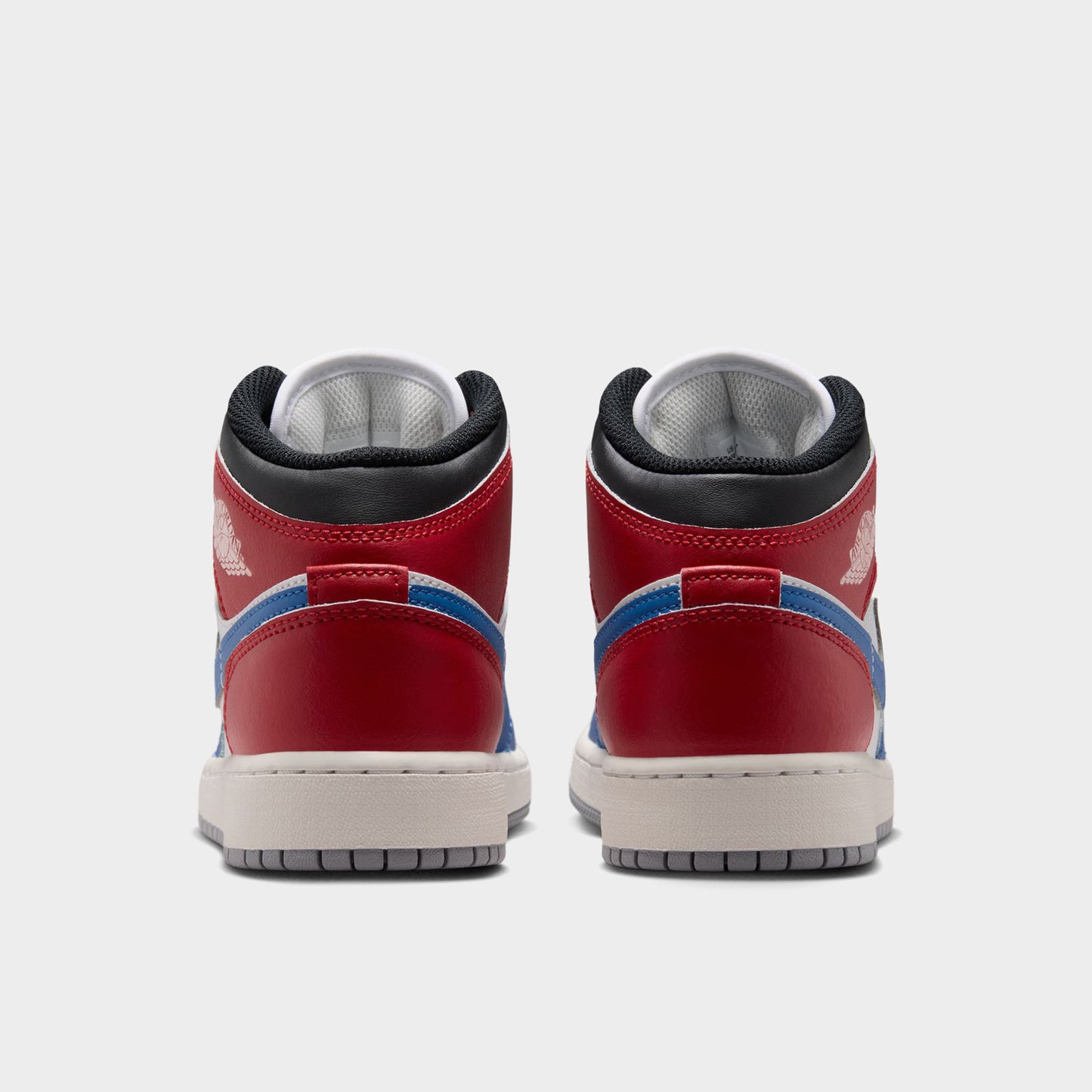 Jordan 1 Mid GS True Blue / Summit White - Varsity Red