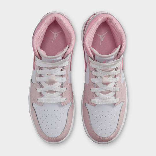 Jordan 1 Mid GS Pearl Pink / Medium Soft Pink - White