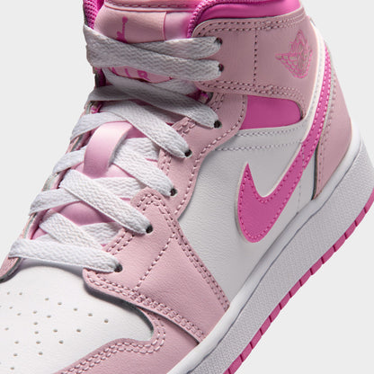 Jordan 1 Mid GS Pink Foam / Pink Foam - China Rose