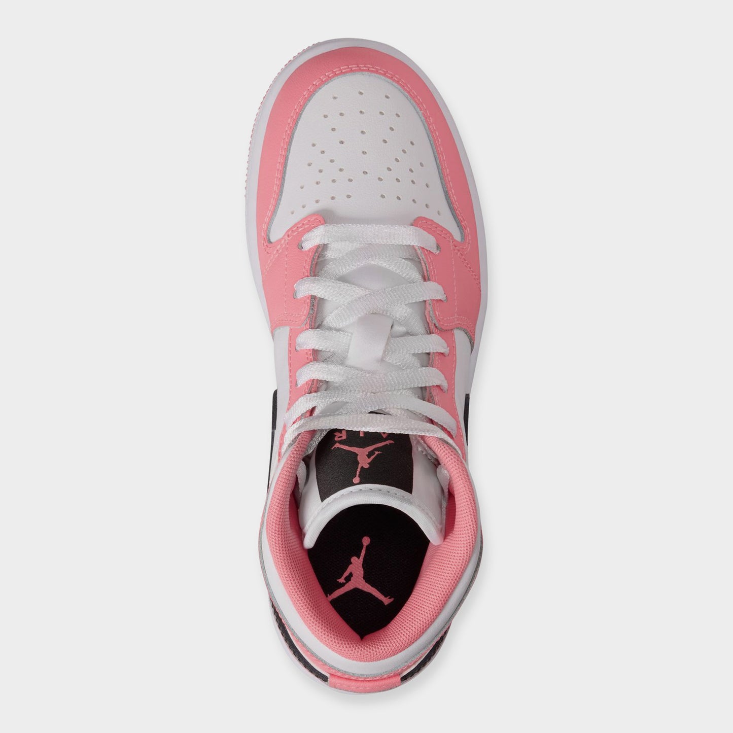 Jordan 1 Mid GS Pink Gaze / Black - White