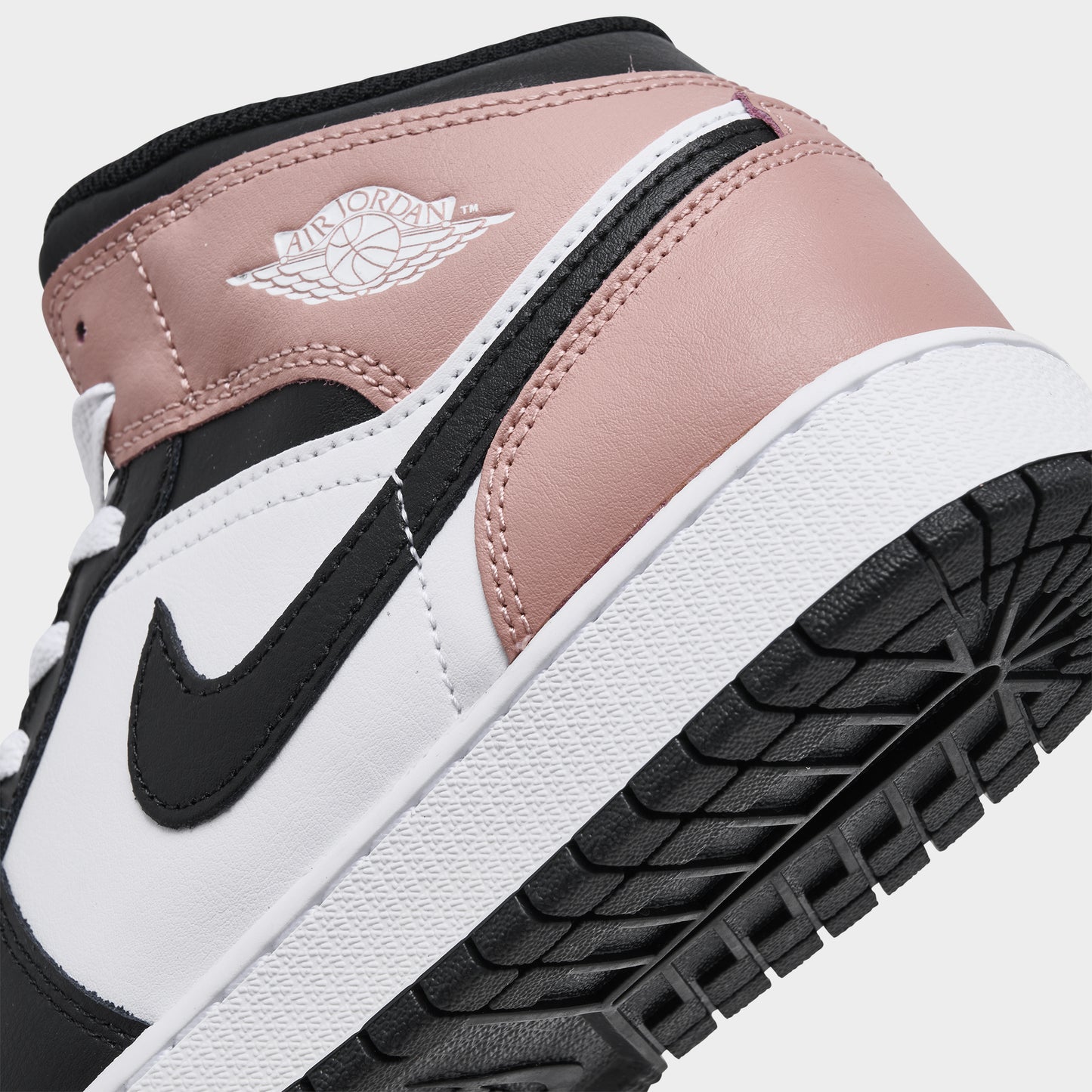 Jordan 1 Mid GS White / Black - Rust Pink