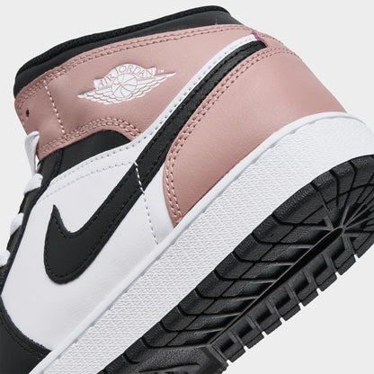 Jordan 1 Mid GS White / Black - Rust Pink