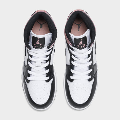 Jordan 1 Mid GS White / Black - Rust Pink