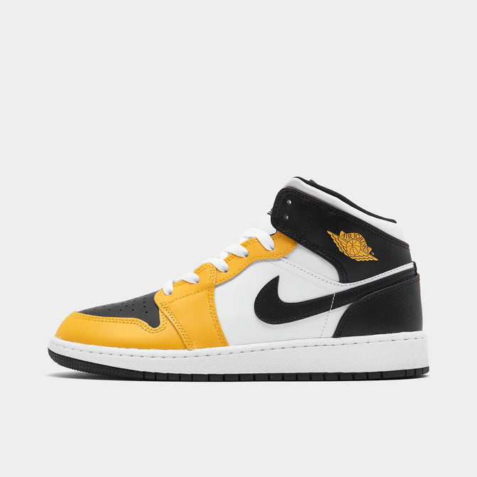 Jordan black and hot sale yellow 1