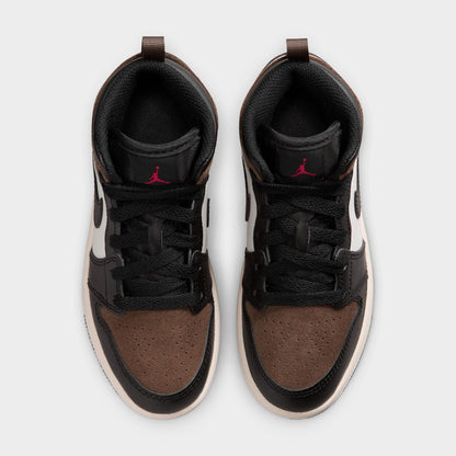 Jordan 1 Mid PS Noir / Phantom Palomino - Rouge Université