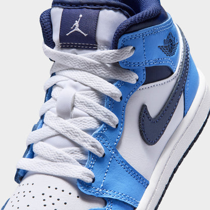 Jordan 1 Mid PS Midnight Navy / University Blue - White