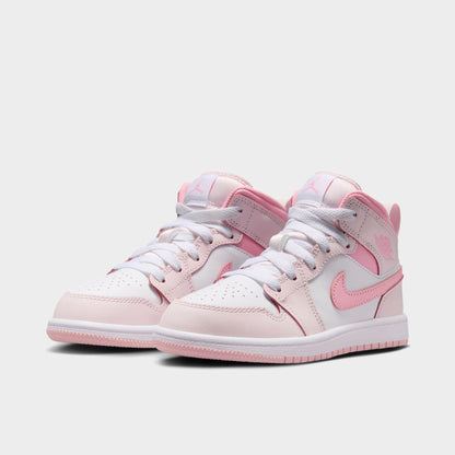 Jordan 1 Mid PS Pearl Pink / Medium Soft Pink - White